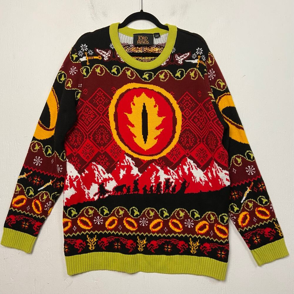 The Lord of the Rings Eye of Sauron Patterned Sweater BoxLunch Size 3XL